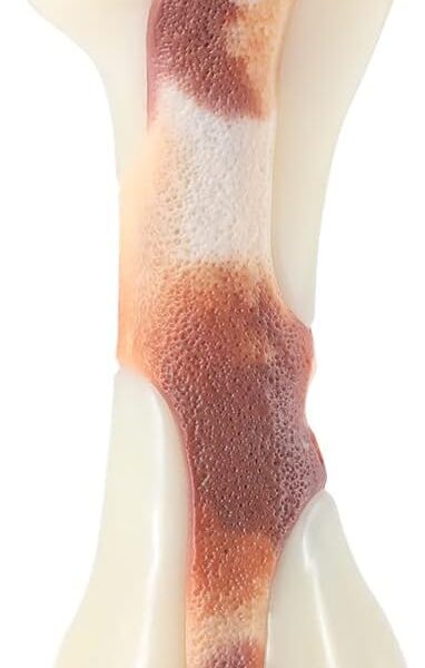 Dog Chew Toys for Aggressive Chewers, Bacon Flavor Durable Dog Teething Chew Toys Bones for Large/Medium/Small Puppies