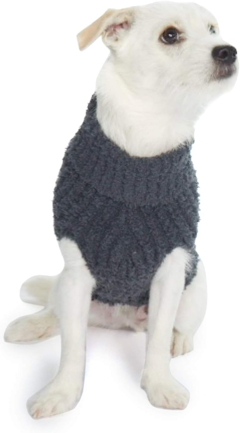 Ribbed Pet Sweater, Dog Clothes- Slate Blue