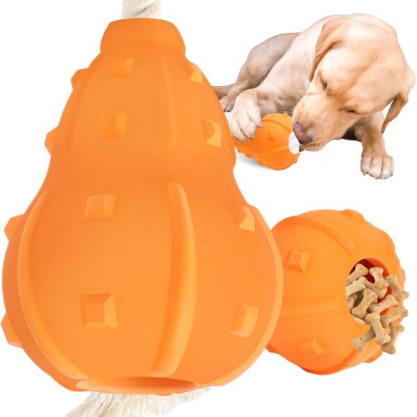 Stuffable Dog Toy - Fetch & Chew Toy for Dogs - Interactive Dog Toys for Treat Dispensing- Dog Toys to Keep Them Busy - Durable Natural Rubber Dog Toy for Small Medium Breed