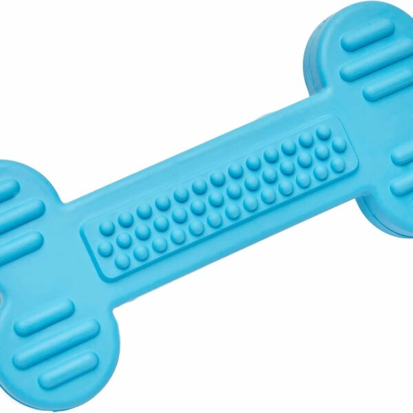 Blueberry Pet Natural Rubber Dog Chew Toy 5 3/4" Spiky Stick Bone Shape for Puppies and Small Dogs Teething