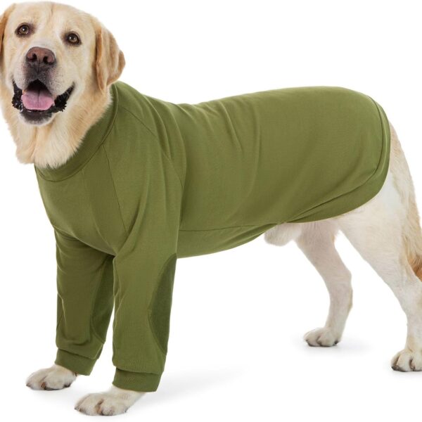 Dog Recovery Suit for Front Legs, Stretchy Fleece Dog Recovery Suit Prevent Licking Elbow Leg Wounds Cone Alternative,Soft Dog Front Leg Surgery Recovery Shirt (Avocado Green, 7X-Large)