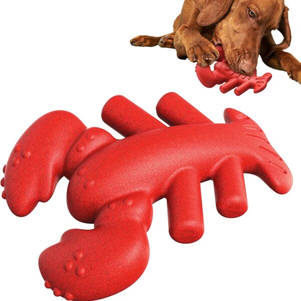Dog Chew Toys for Aggressive-Chewers - Indestructible Dog Toy for Aggressive Chewer，Tough Chew Toys for Dogs （Nylon Red-Lobster）