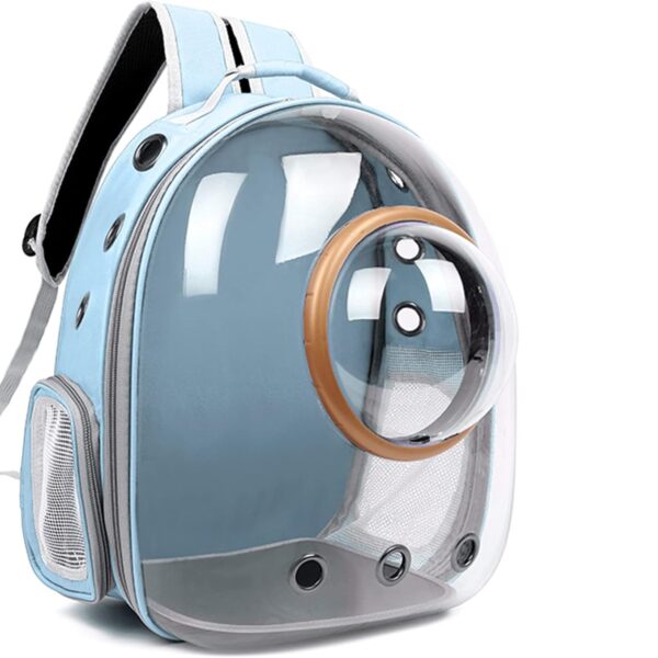 Cat Backpack Carriers,Bubble Space Capsule Kitten Pet Puppies Weight about 10lb,Designed for Travel, Hiking, Walking,Camping& Outdoor Use (Light Blue)