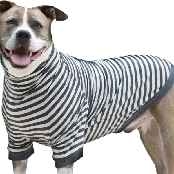 Big Dog Stripe Shirt Pullover Full Belly Coverage (Large)